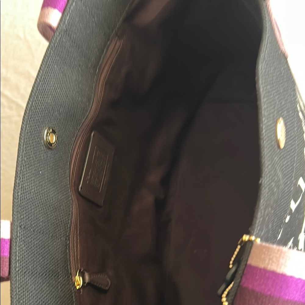 COACH Black and Purple Villains Graphic Tote Bag - Picture 7 of 13